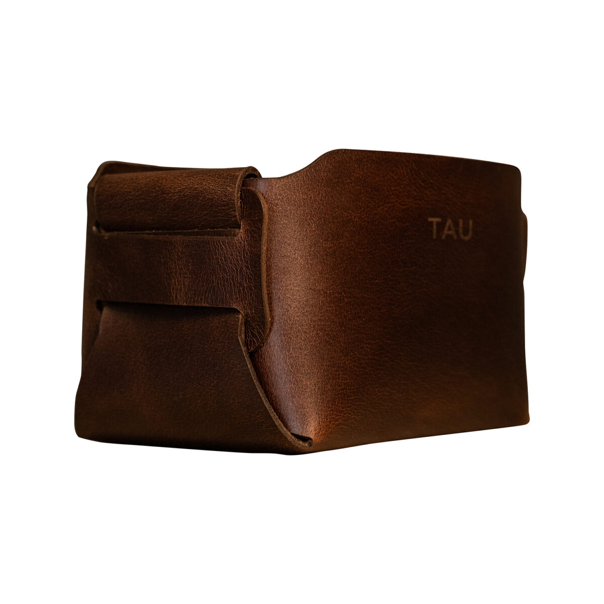 Sleek Leather Basket - Image 2